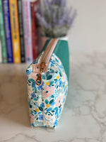Boxy Pouch - Floral Kitties