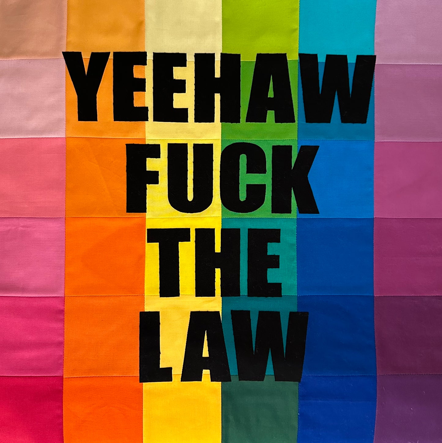 yeehaw quilted wall hanging