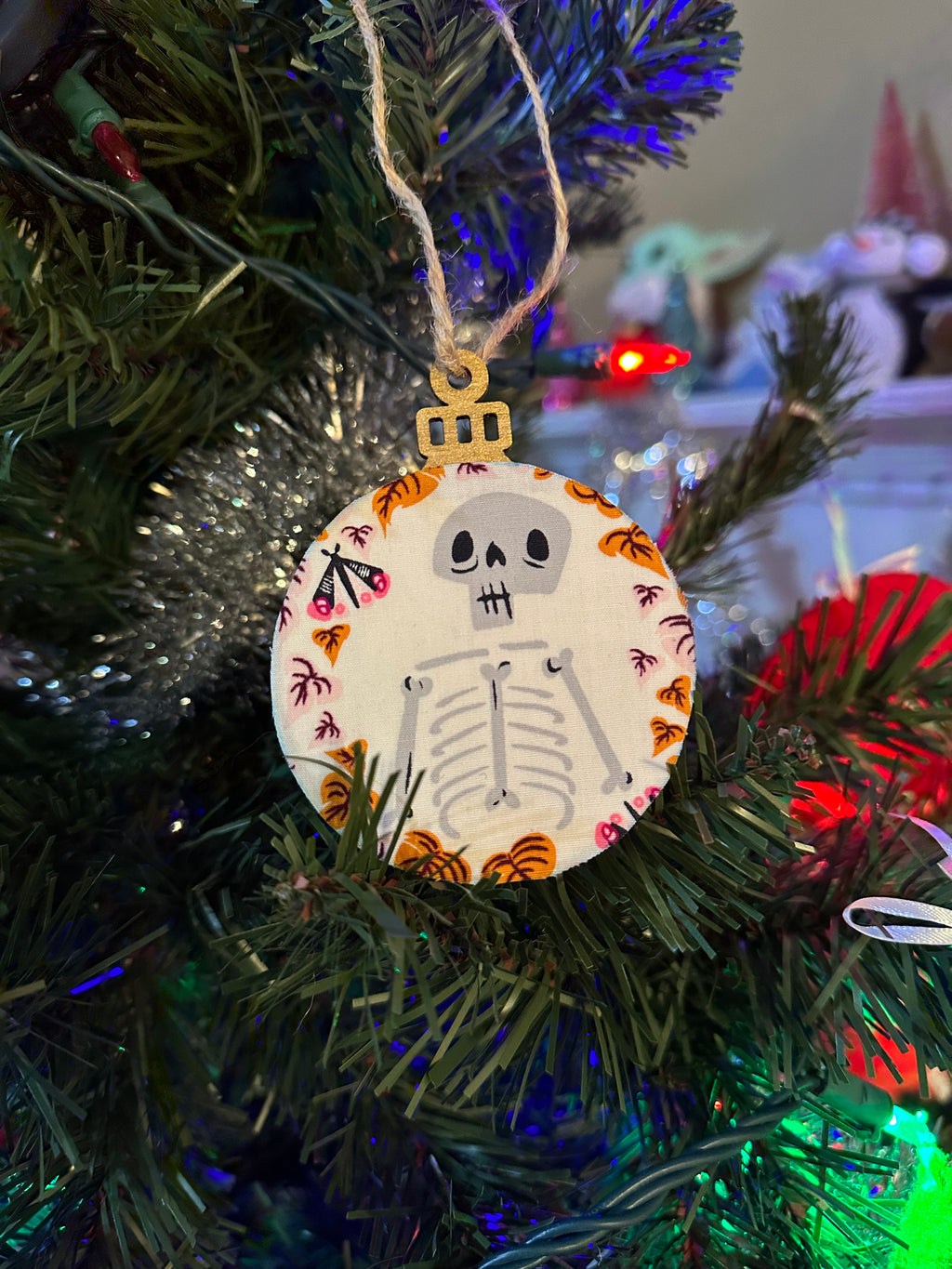 fabric ornament - skeleton