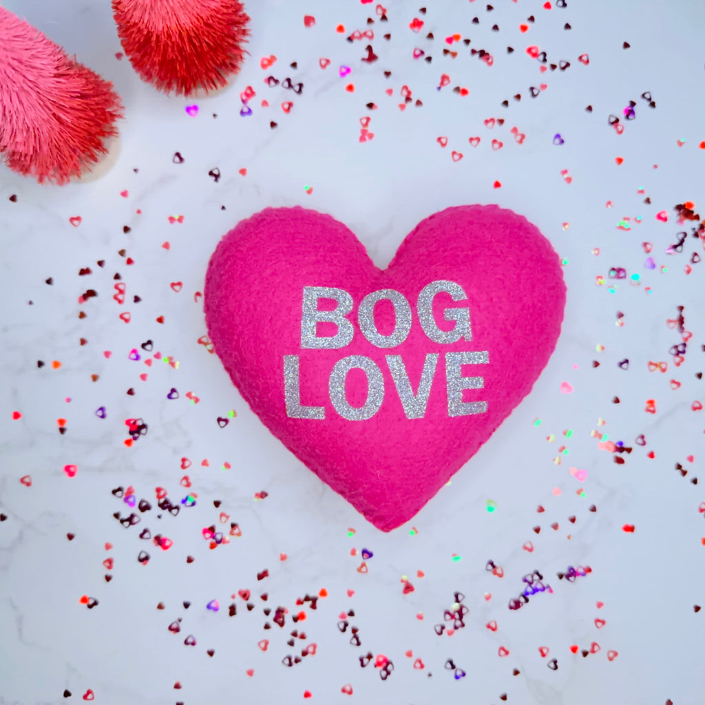 bog love - felt candy heart