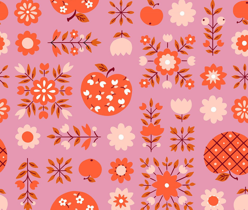 4 set of fabric napkins - calico apple kiss