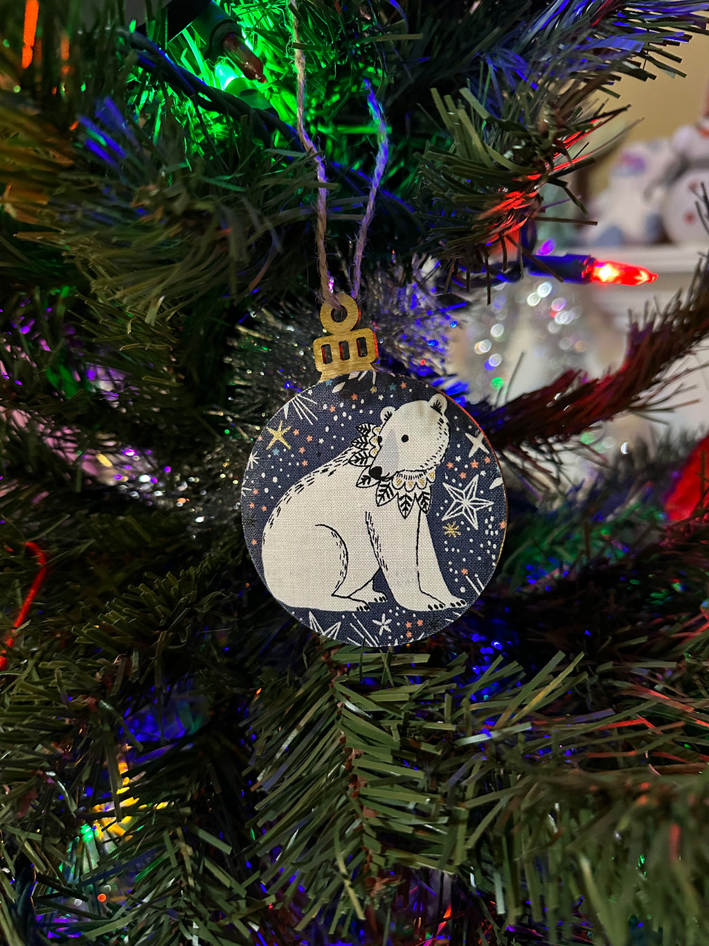fabric ornament - polar bear
