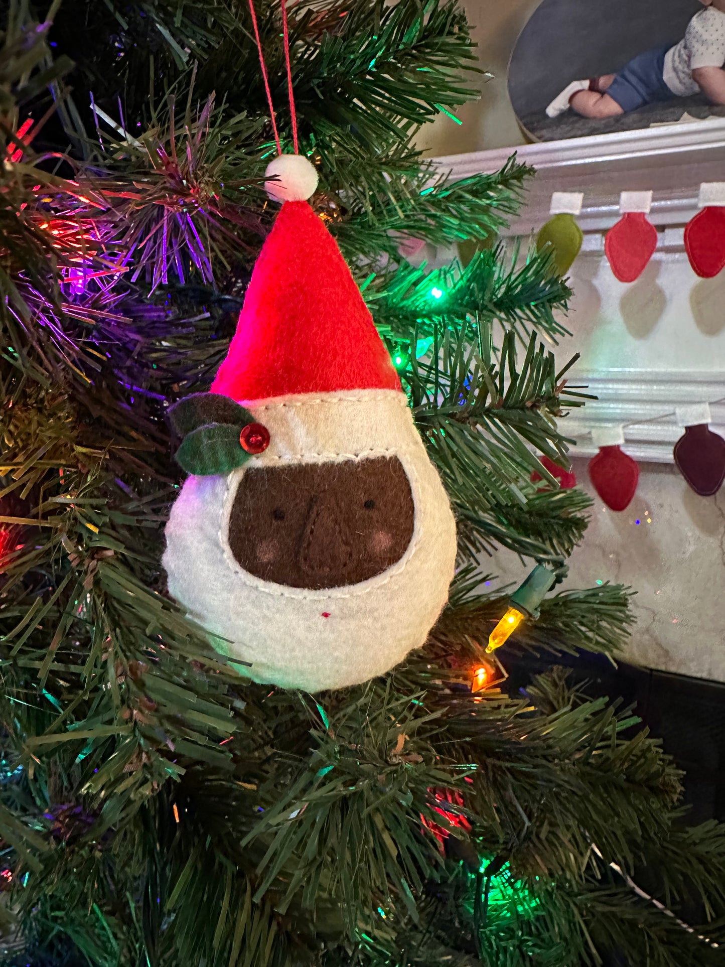 felt santa ornament