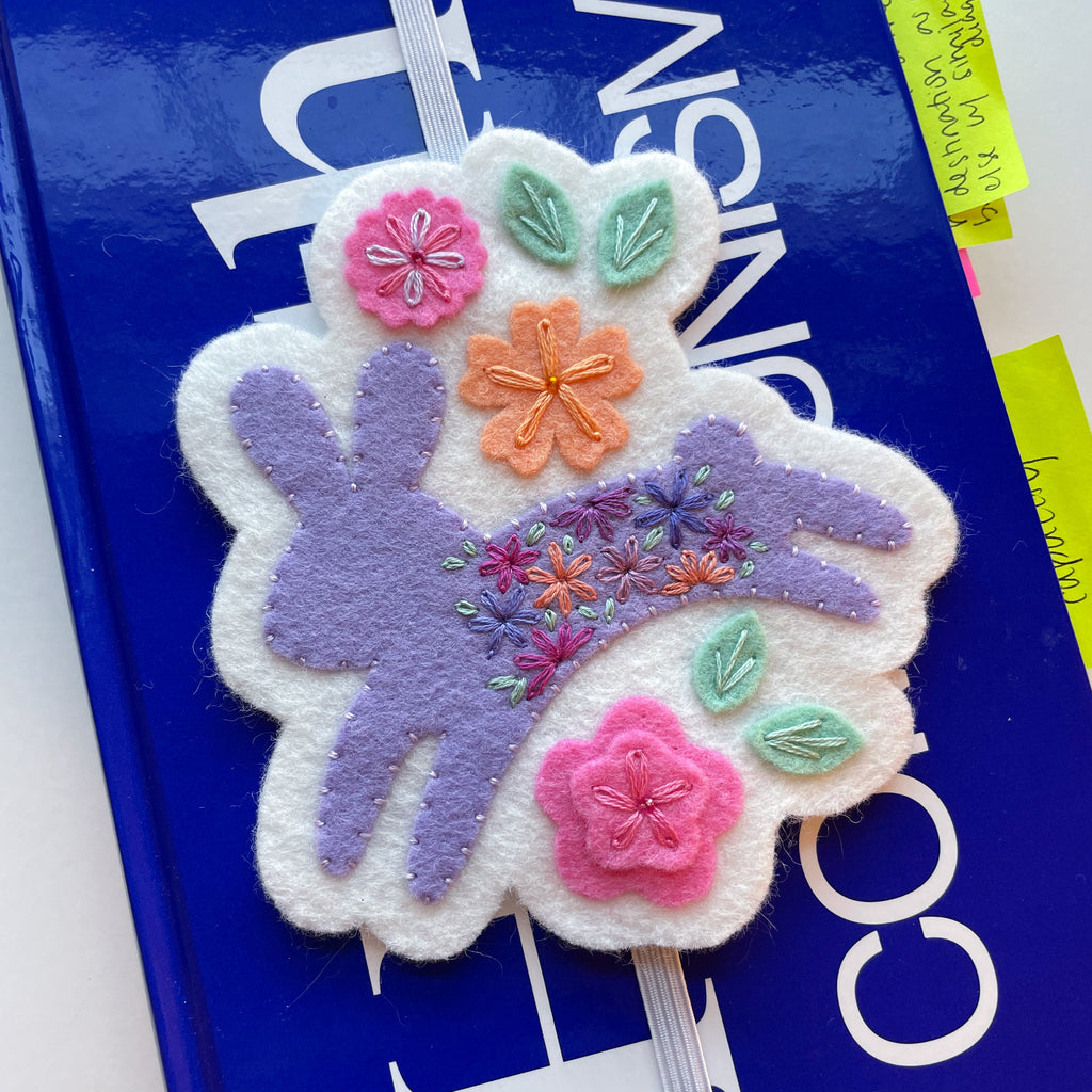 spring bunny elastic bookmark / planner band
