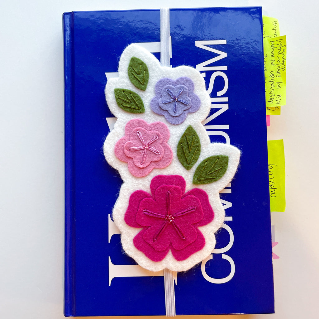 floral elastic bookmark / planner band