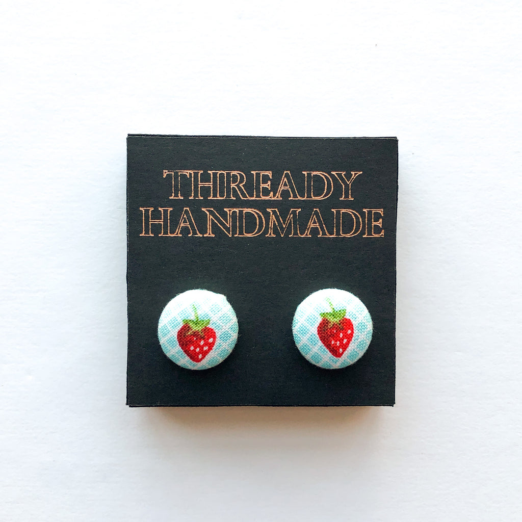 Earrings - Red Strawberries
