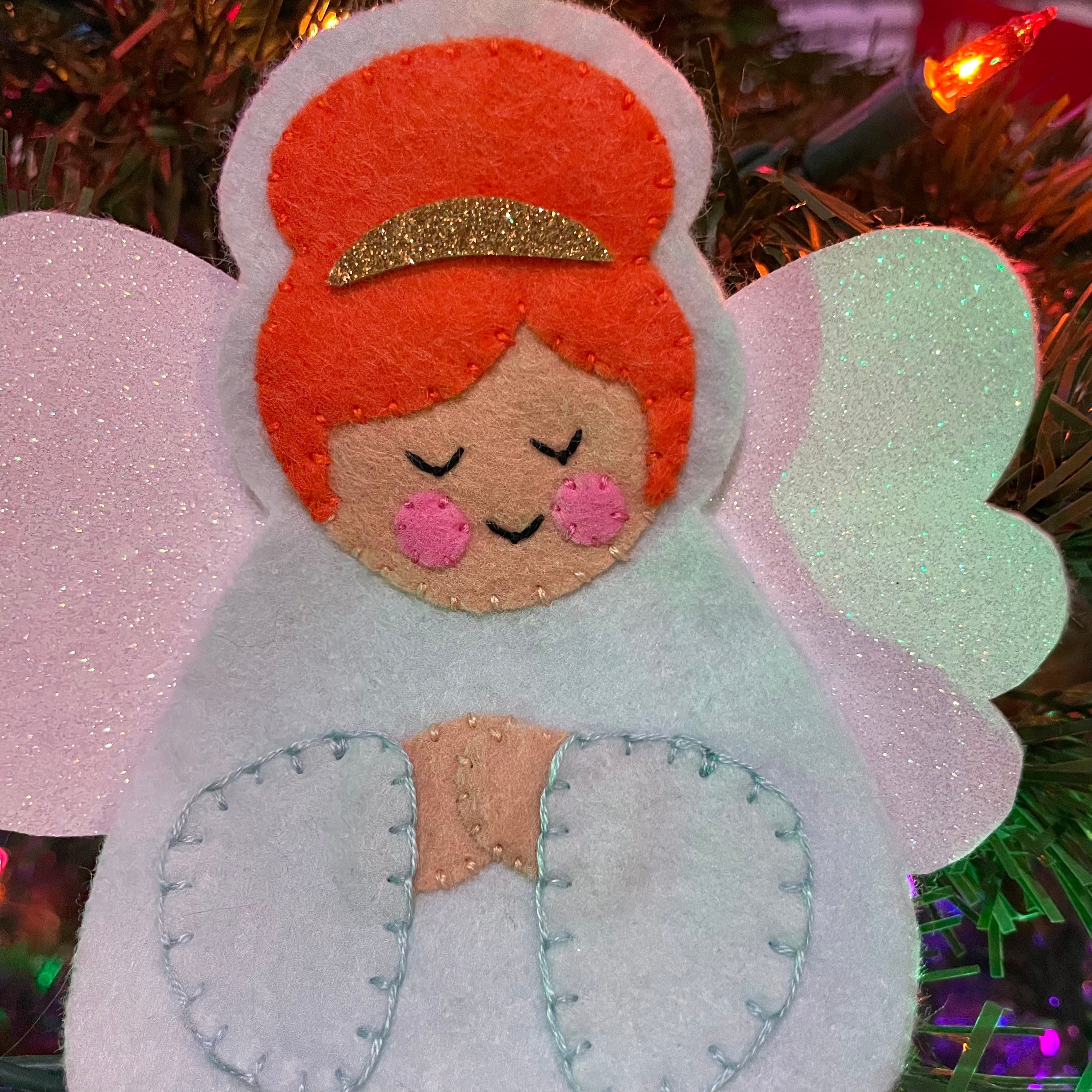 felt angel ornament - icicle