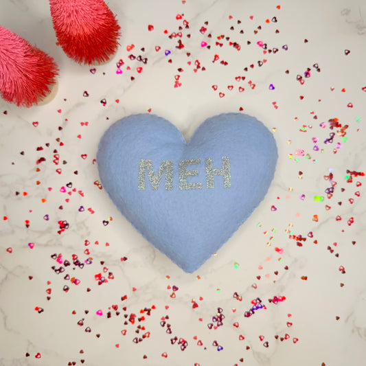 meh - felt candy heart