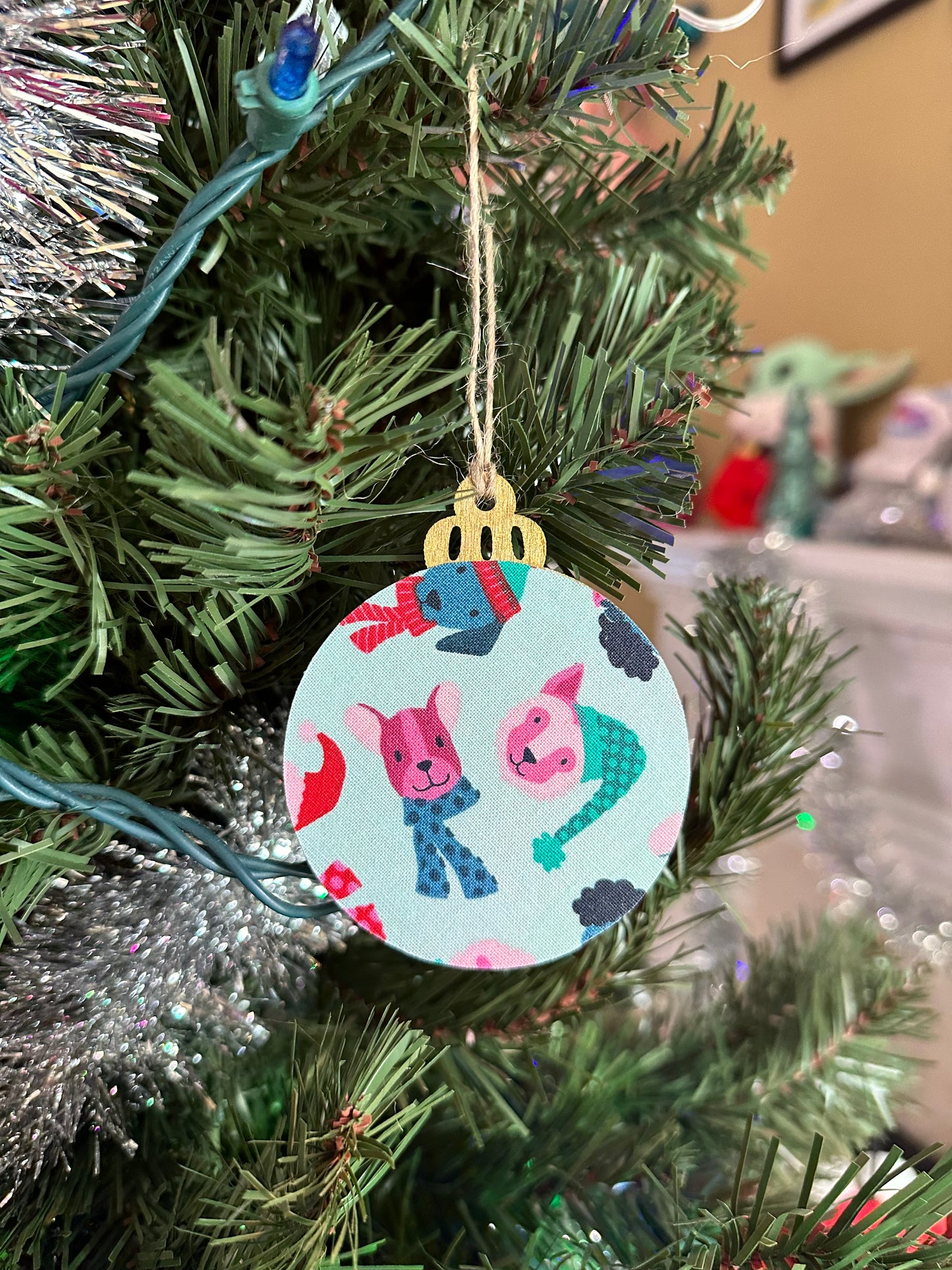 fabric ornament - cozy critters
