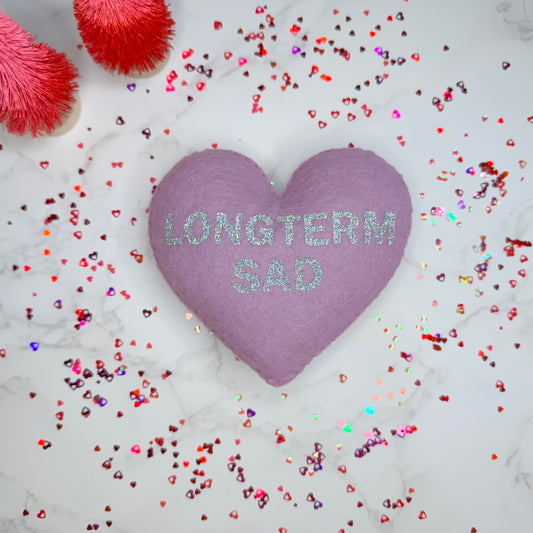 longterm sad - felt candy heart