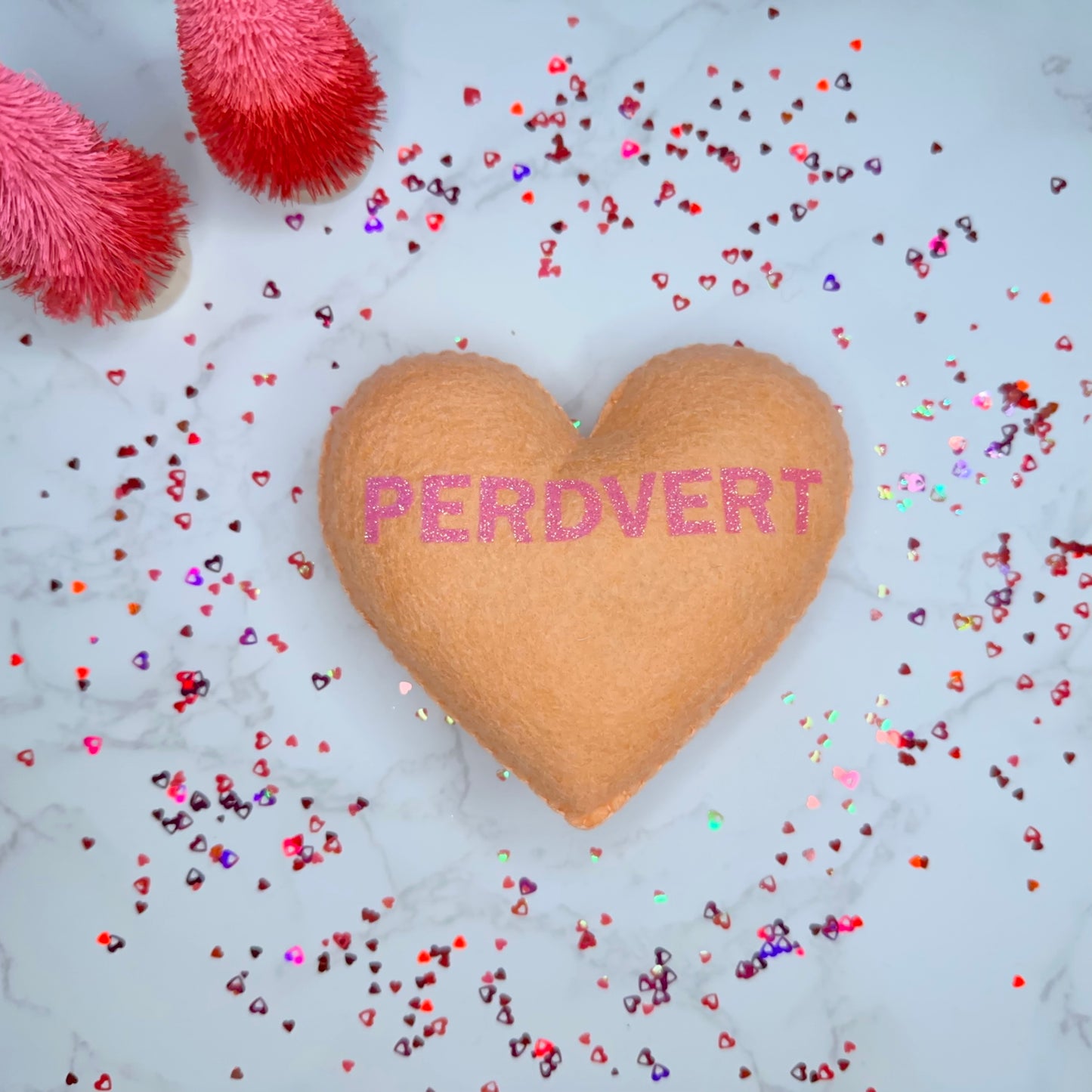 perdvert - felt candy heart