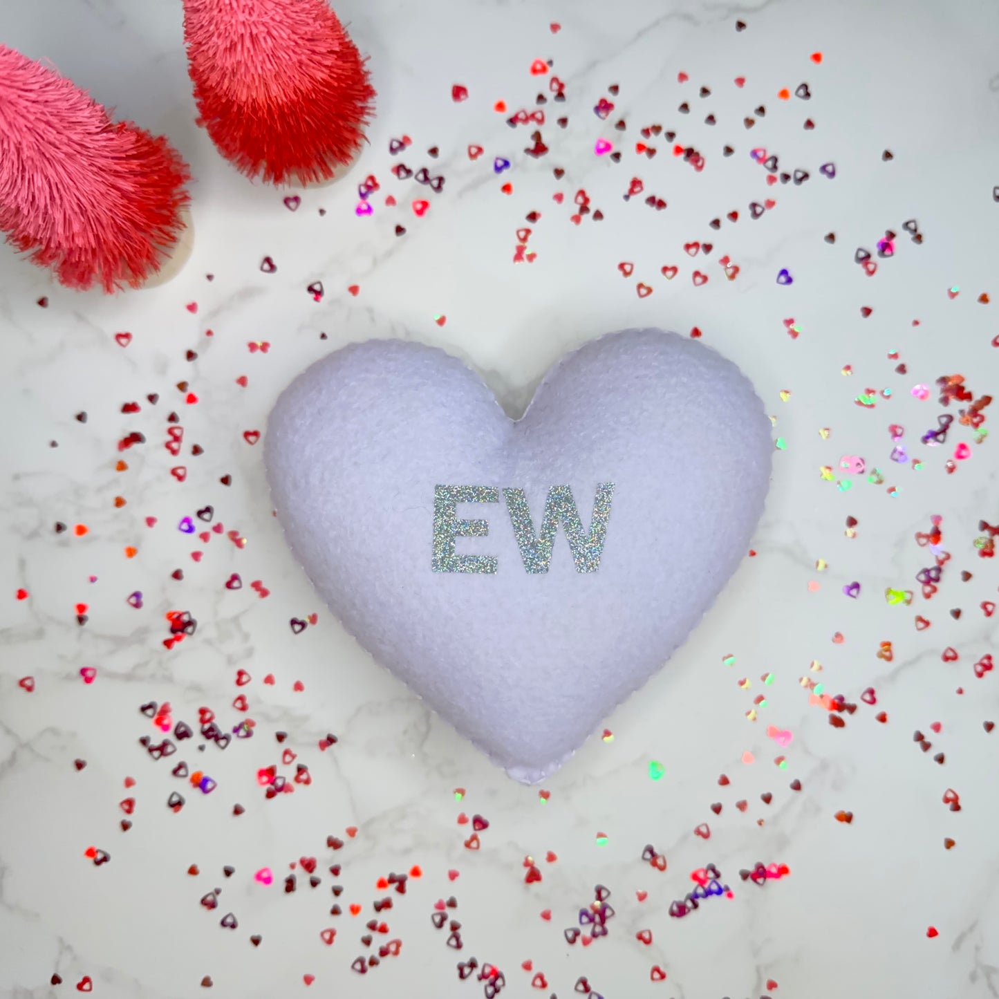 ew - felt candy heart