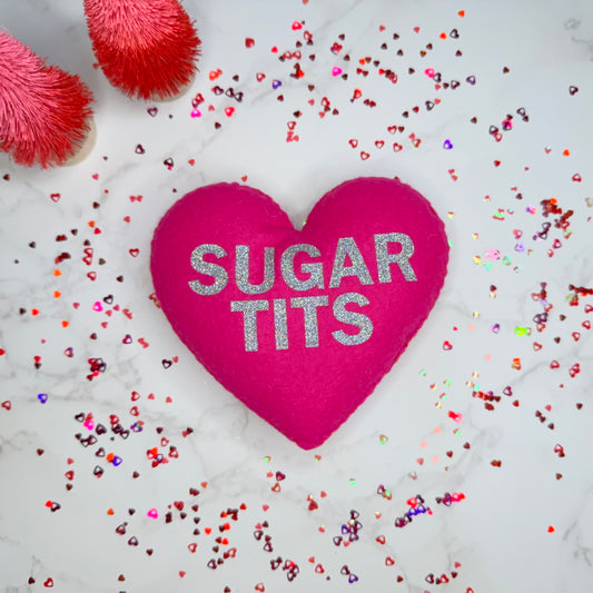 sugar tits - felt candy heart