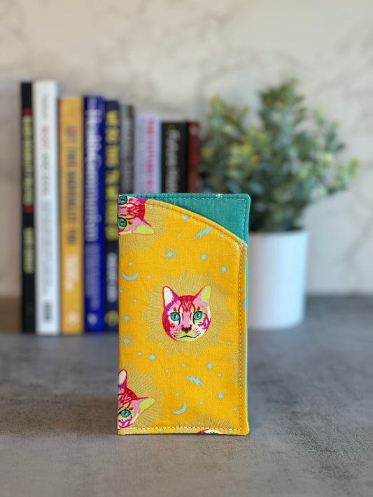 eyeglass case - yellow cat