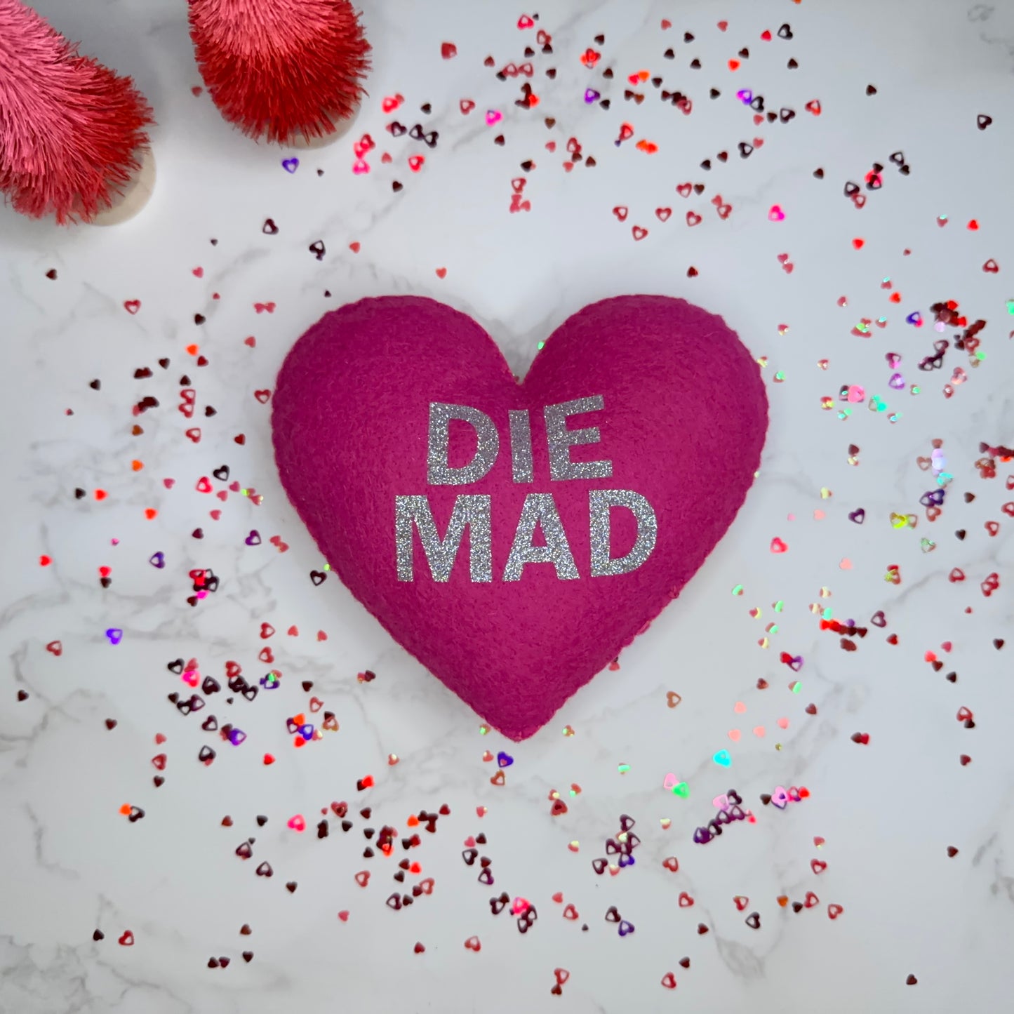 die mad - felt candy heart