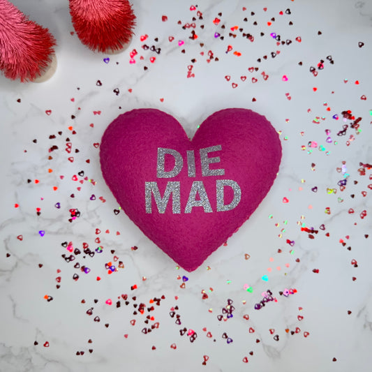 die mad - felt candy heart