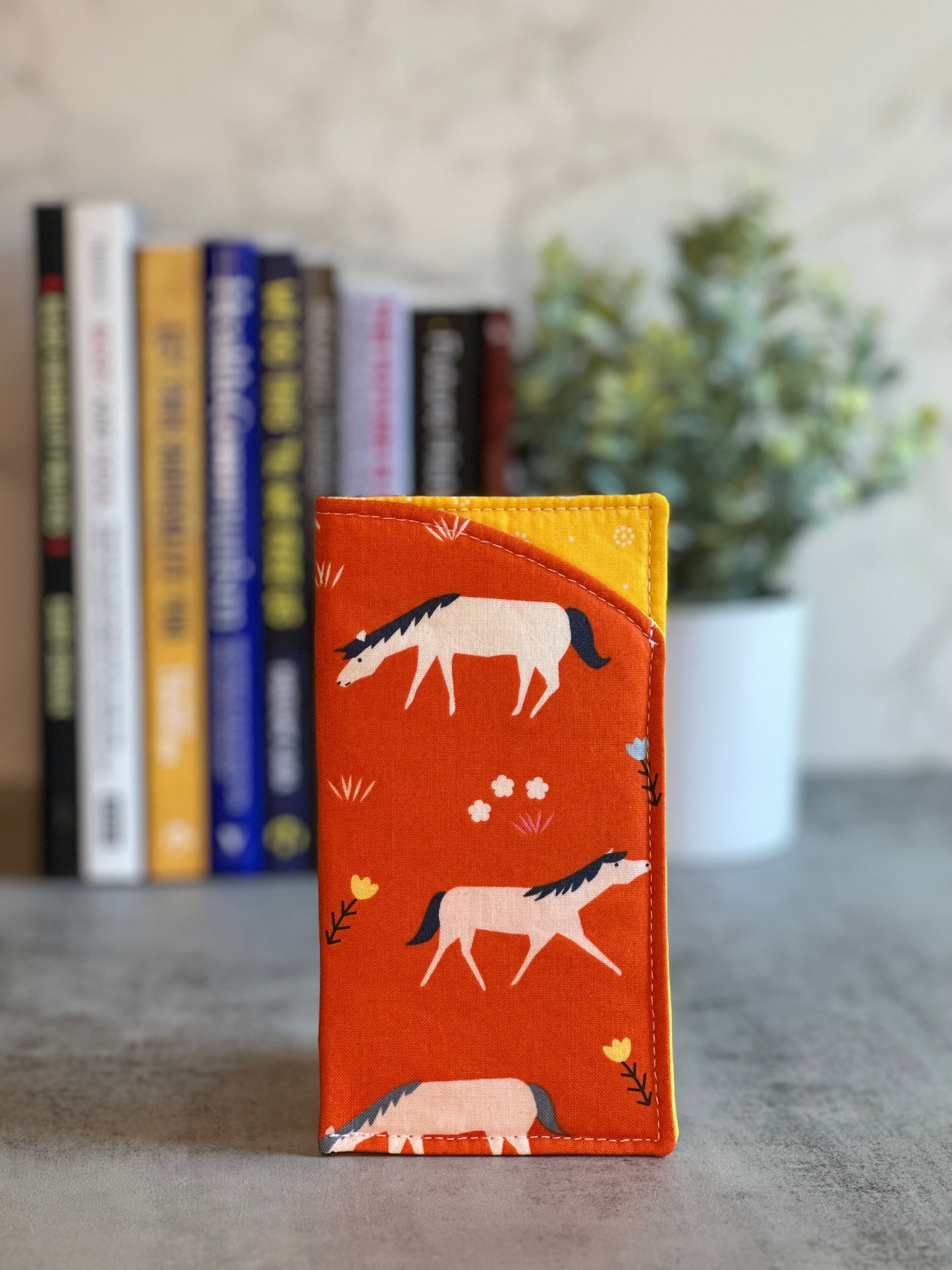 eyeglass case - horses