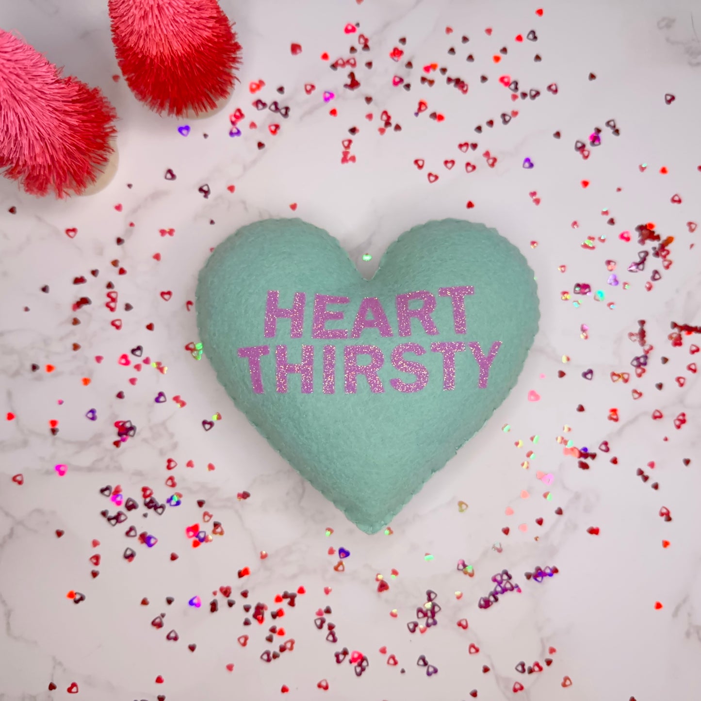 heart thirsty - felt candy heart