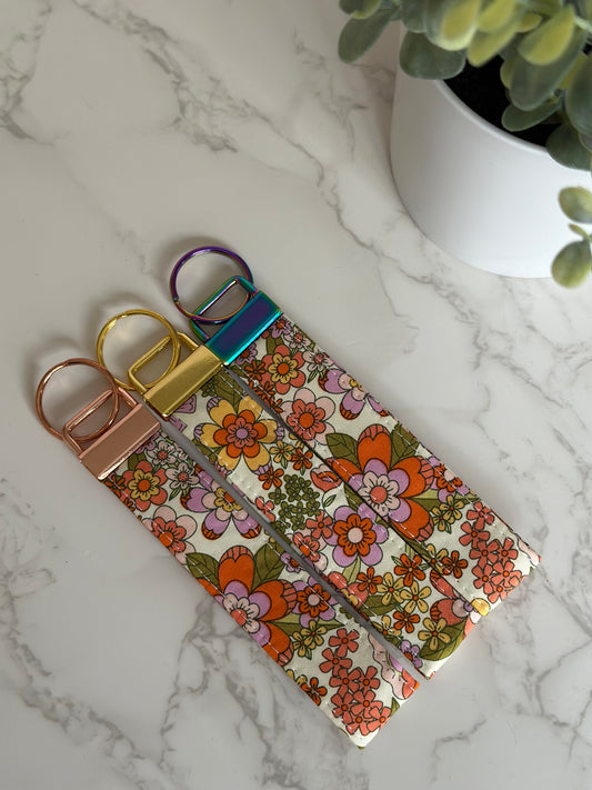 Key Fob - Groovy Florals