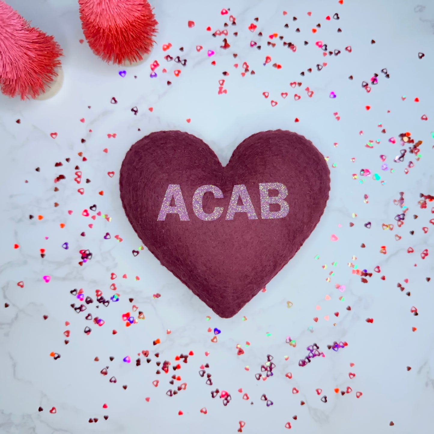 ACAB - felt candy heart