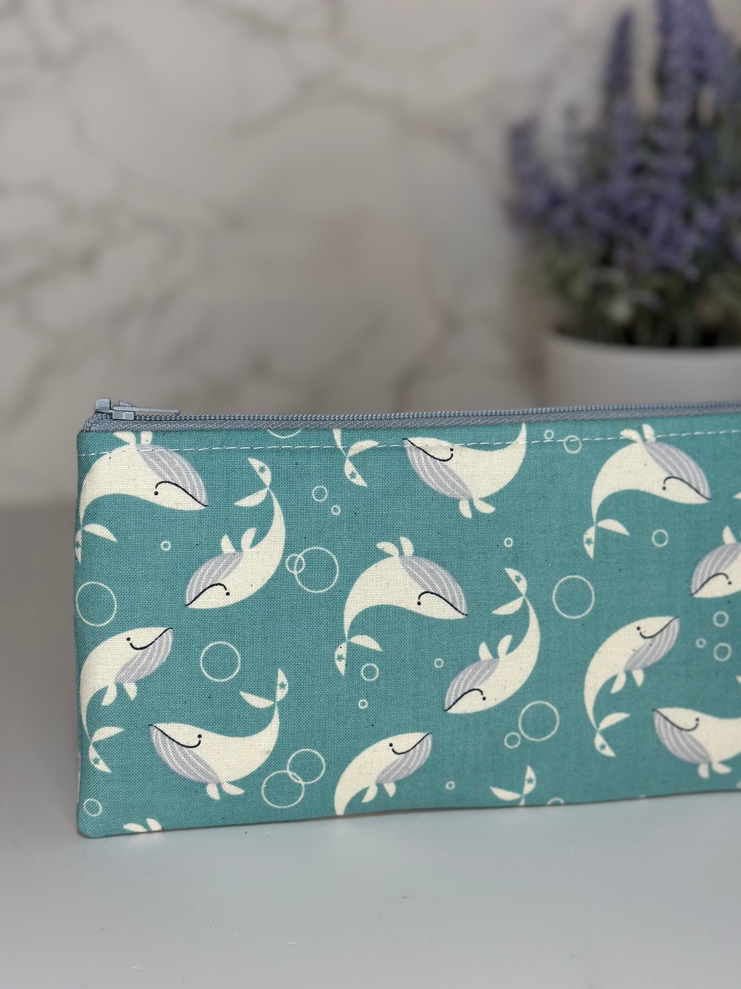 pencil pouch - whales