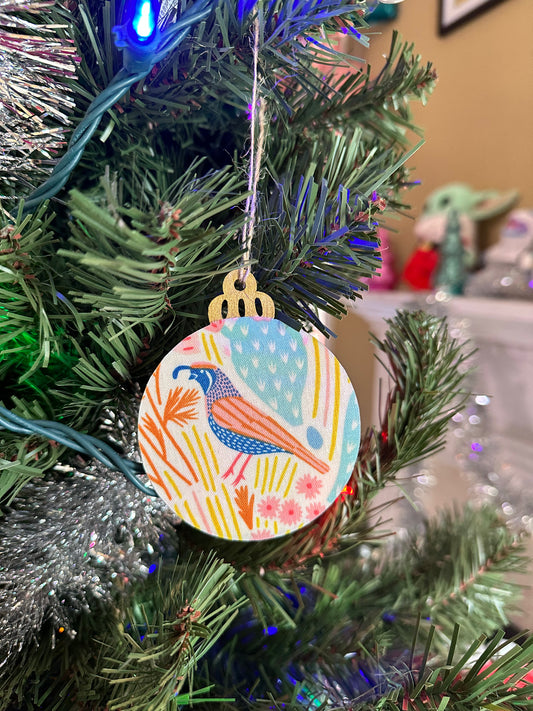 fabric ornament - quail