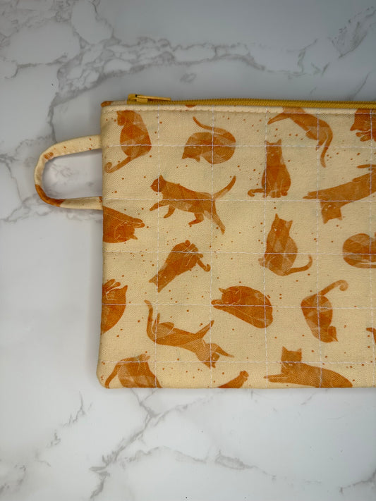 quilted pouch - cats