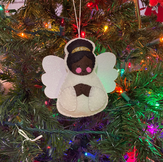 felt angel ornament - personalized gift - customize your own