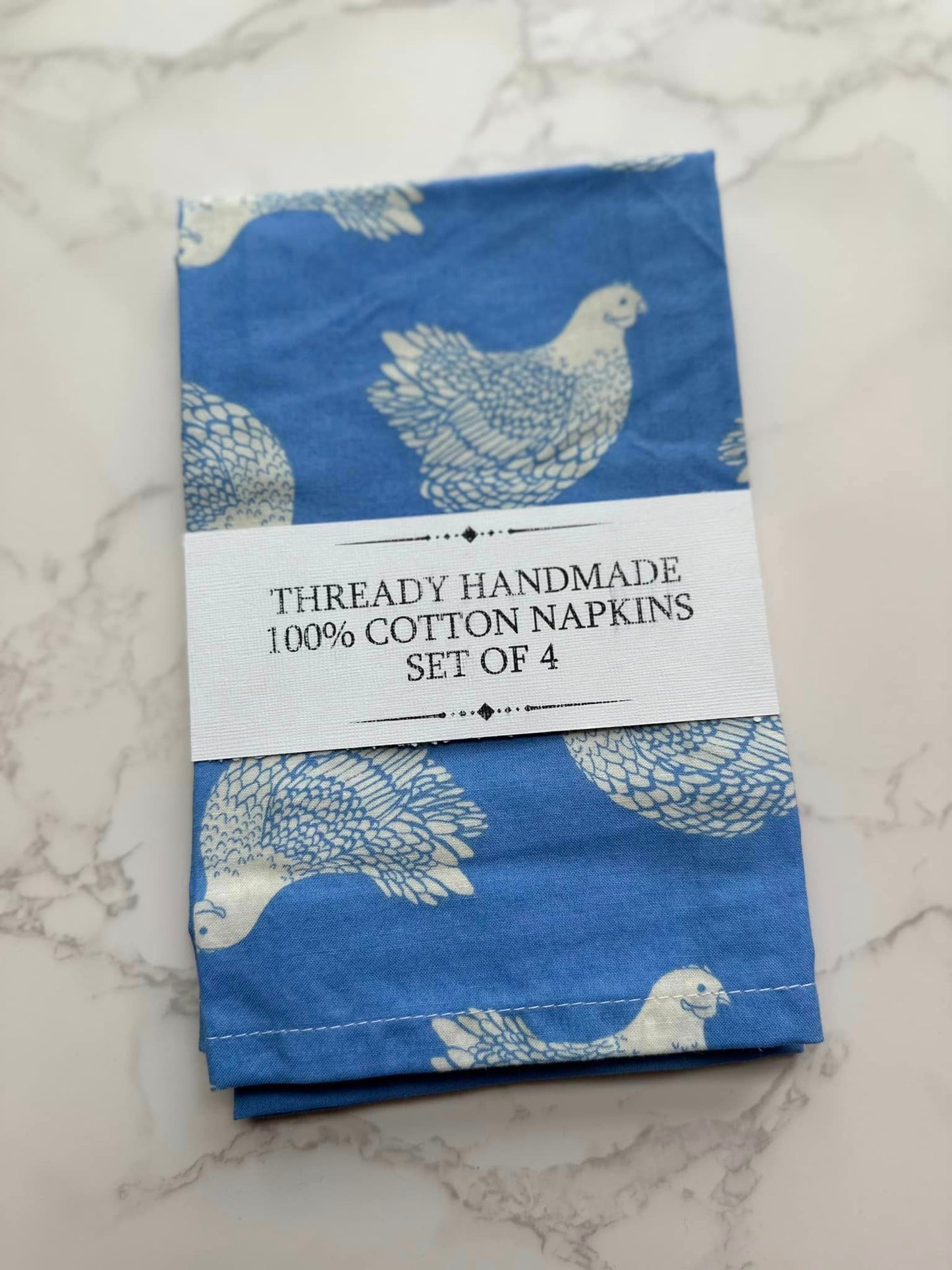 cotton fabric napkins - set of 4