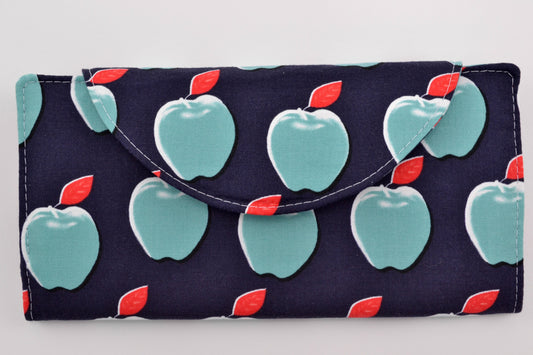 Fiona Wallet - Apples in Navy