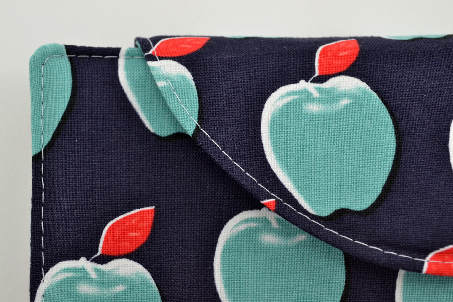 Fiona Wallet - Apples in Navy