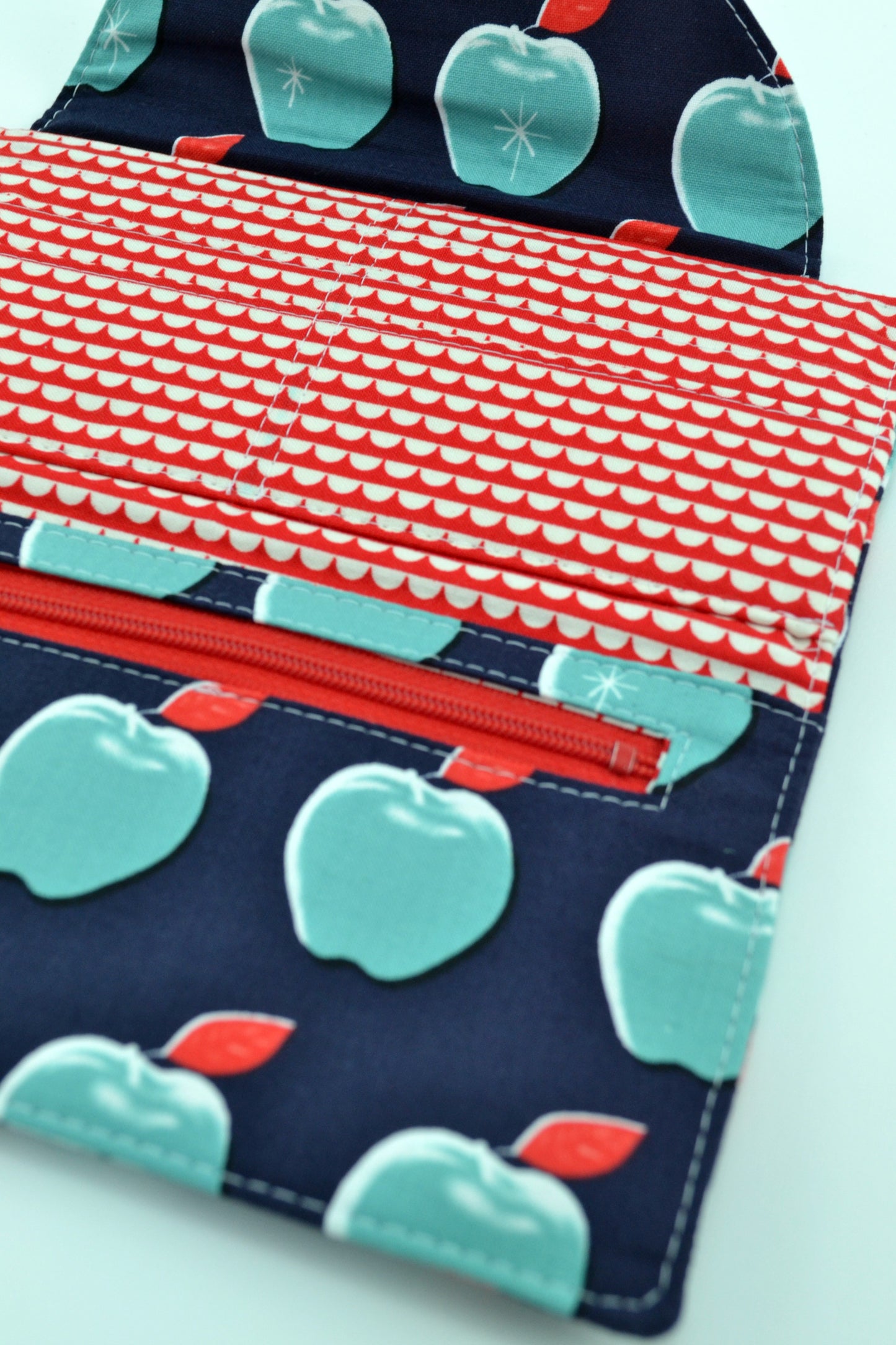 Fiona Wallet - Apples in Navy