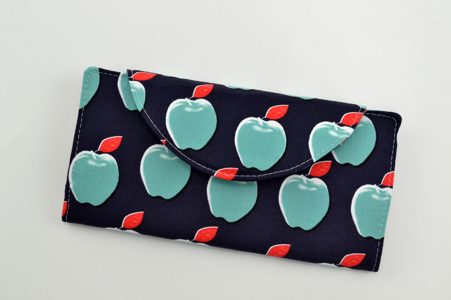 Fiona Wallet - Apples in Navy