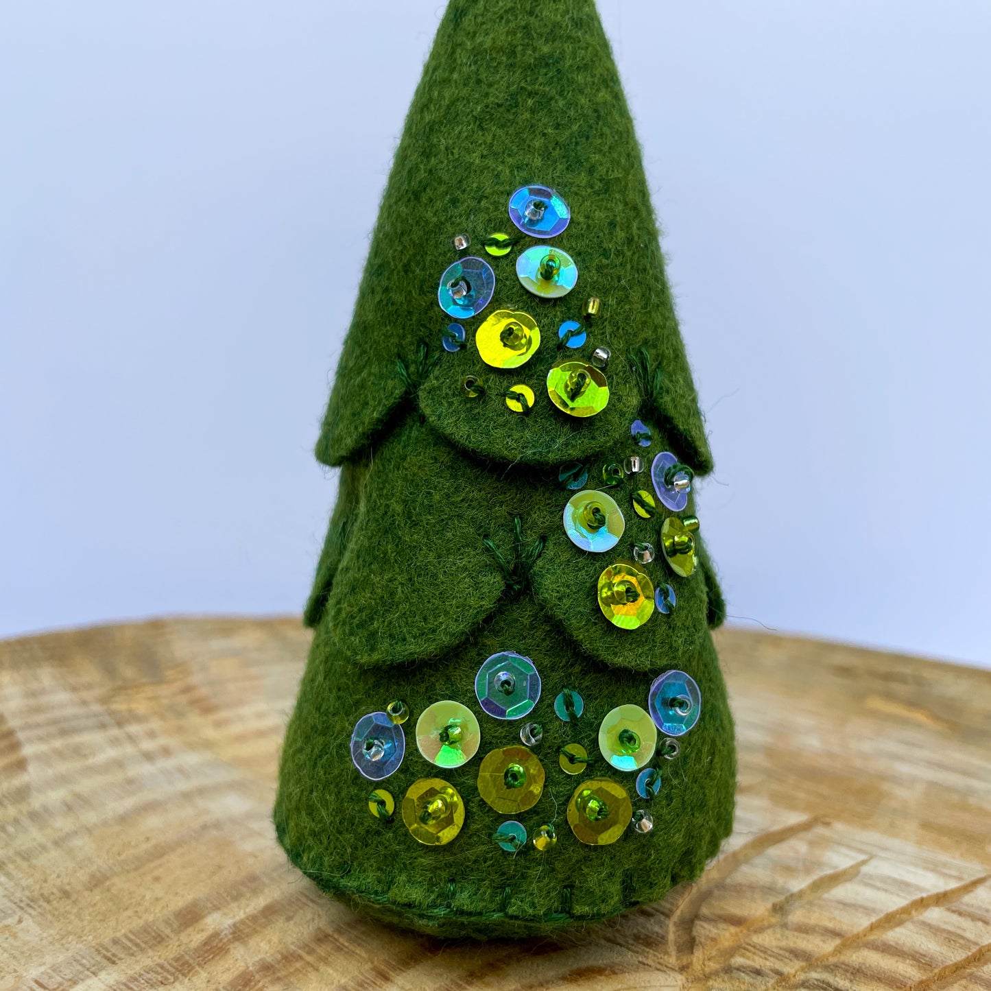 Green felt sparkle tree