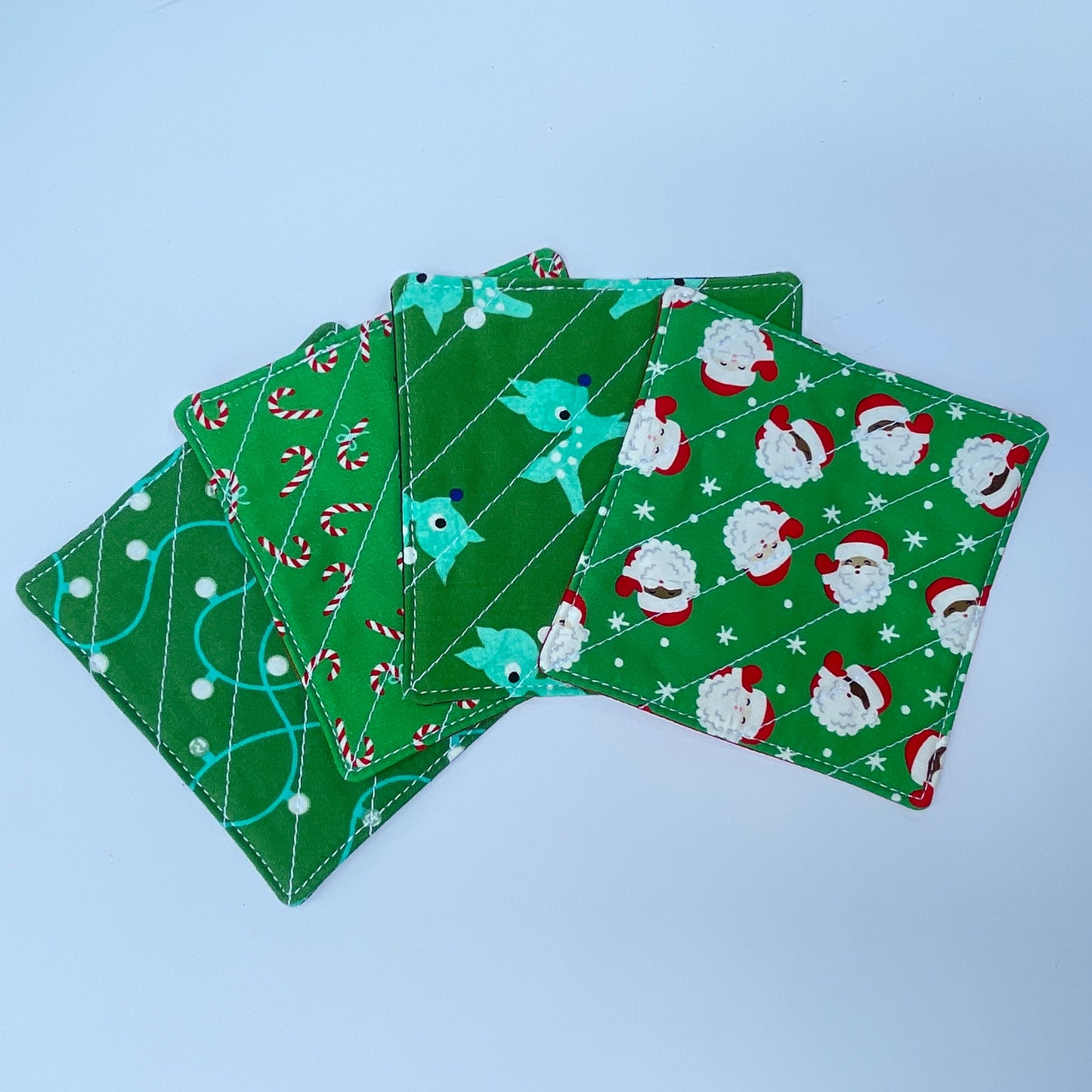 Christmas Coasters - Greens