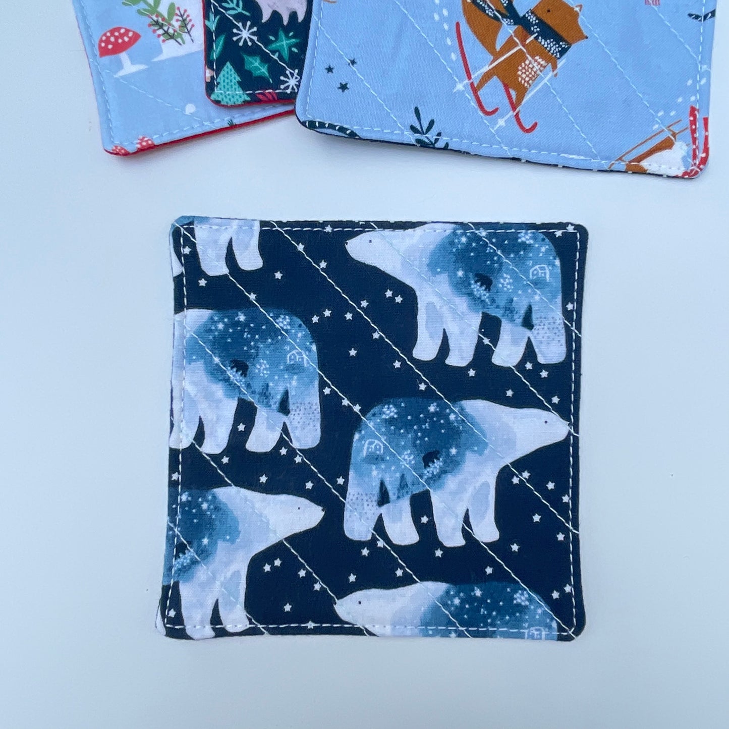 Winter Forest Friends Coaster Set