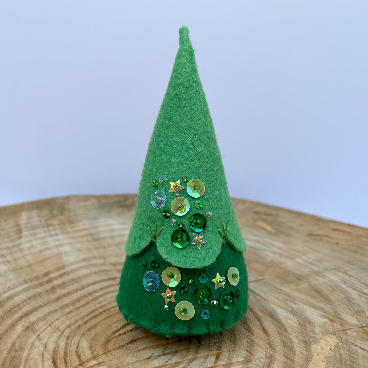 Green felt sparkle tree