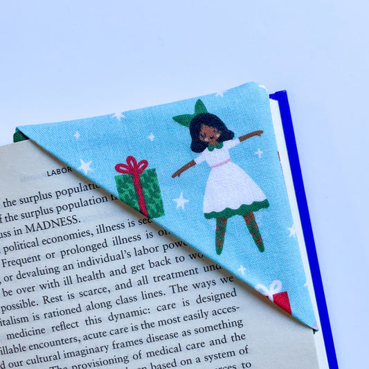 fabric corner bookmark - ballerina two