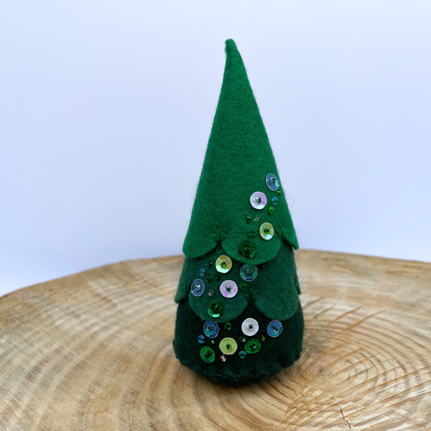 Green felt sparkle tree