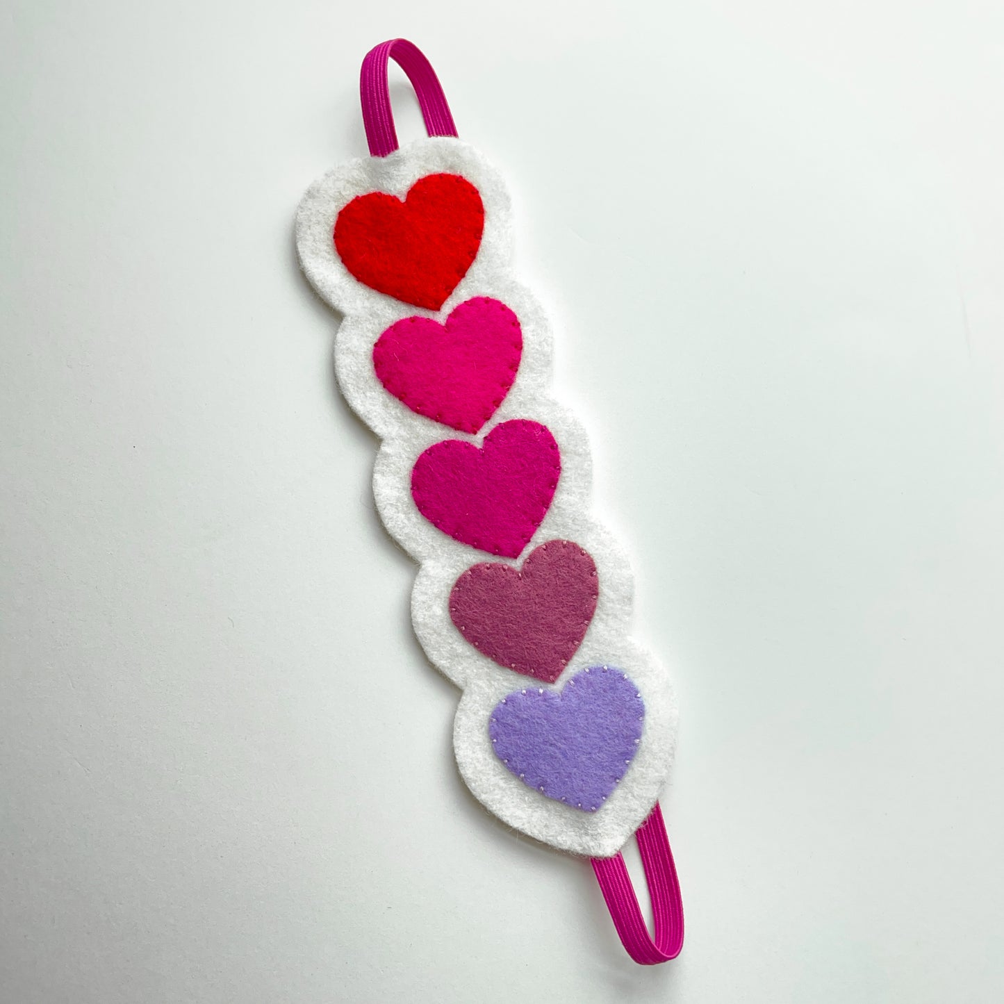 hearts felt elastic bookmark / planner band