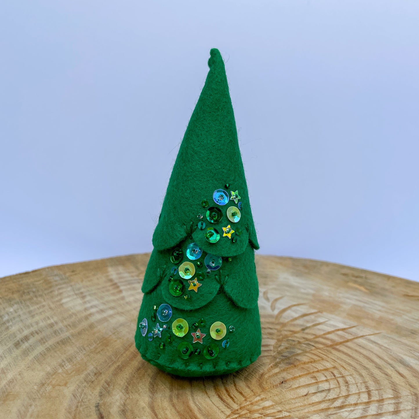 Green felt sparkle tree