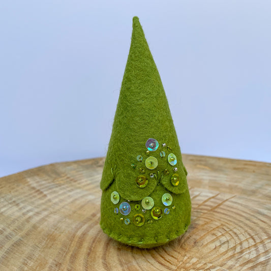 Green felt sparkle tree