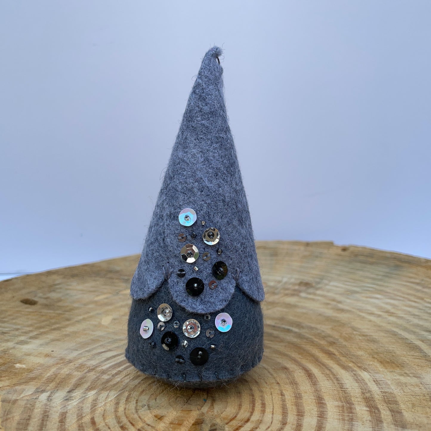 Grey felt sparkle tree