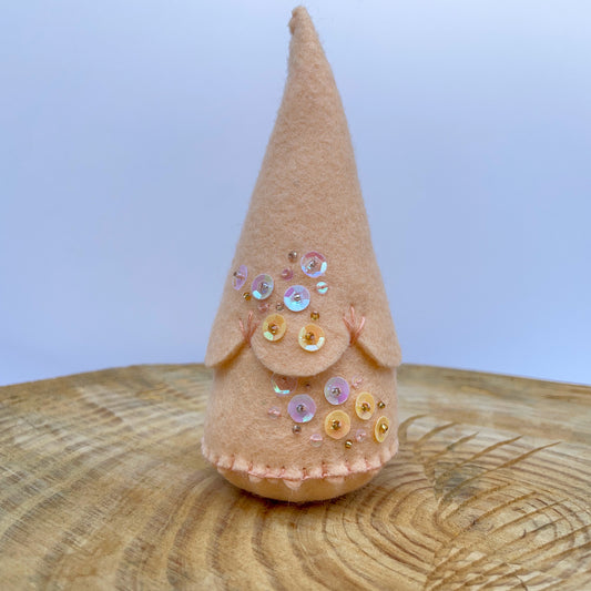 Peach felt sparkle tree