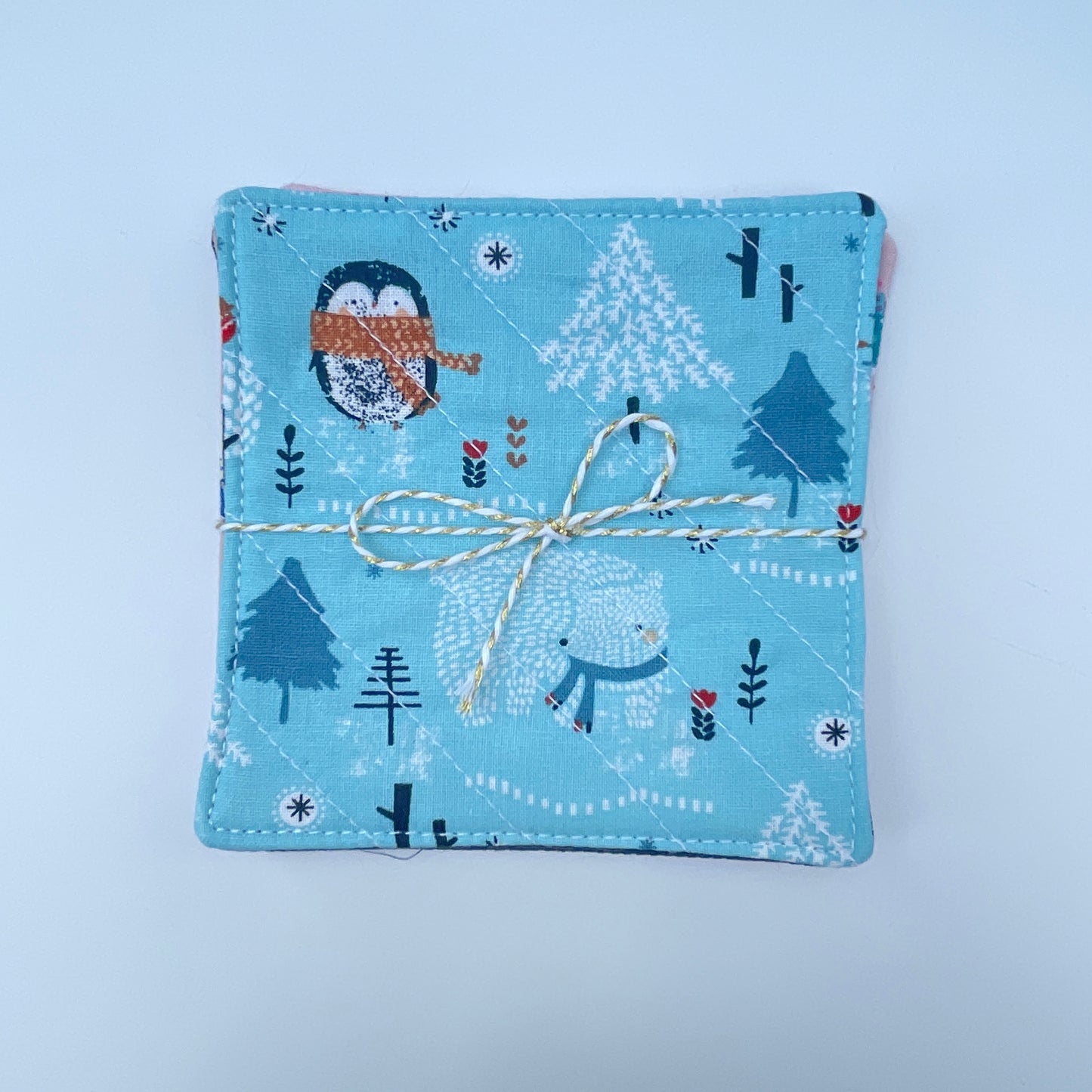 Christmas Coasters - Pinks and Blues