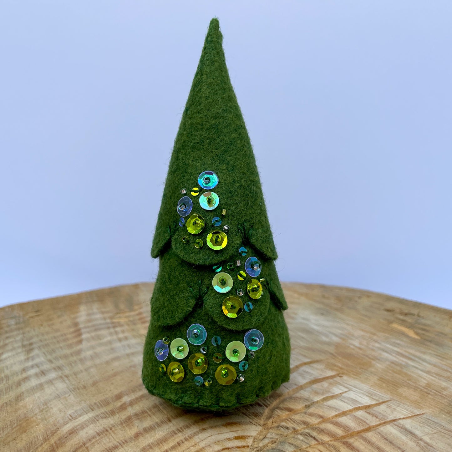 Green felt sparkle tree