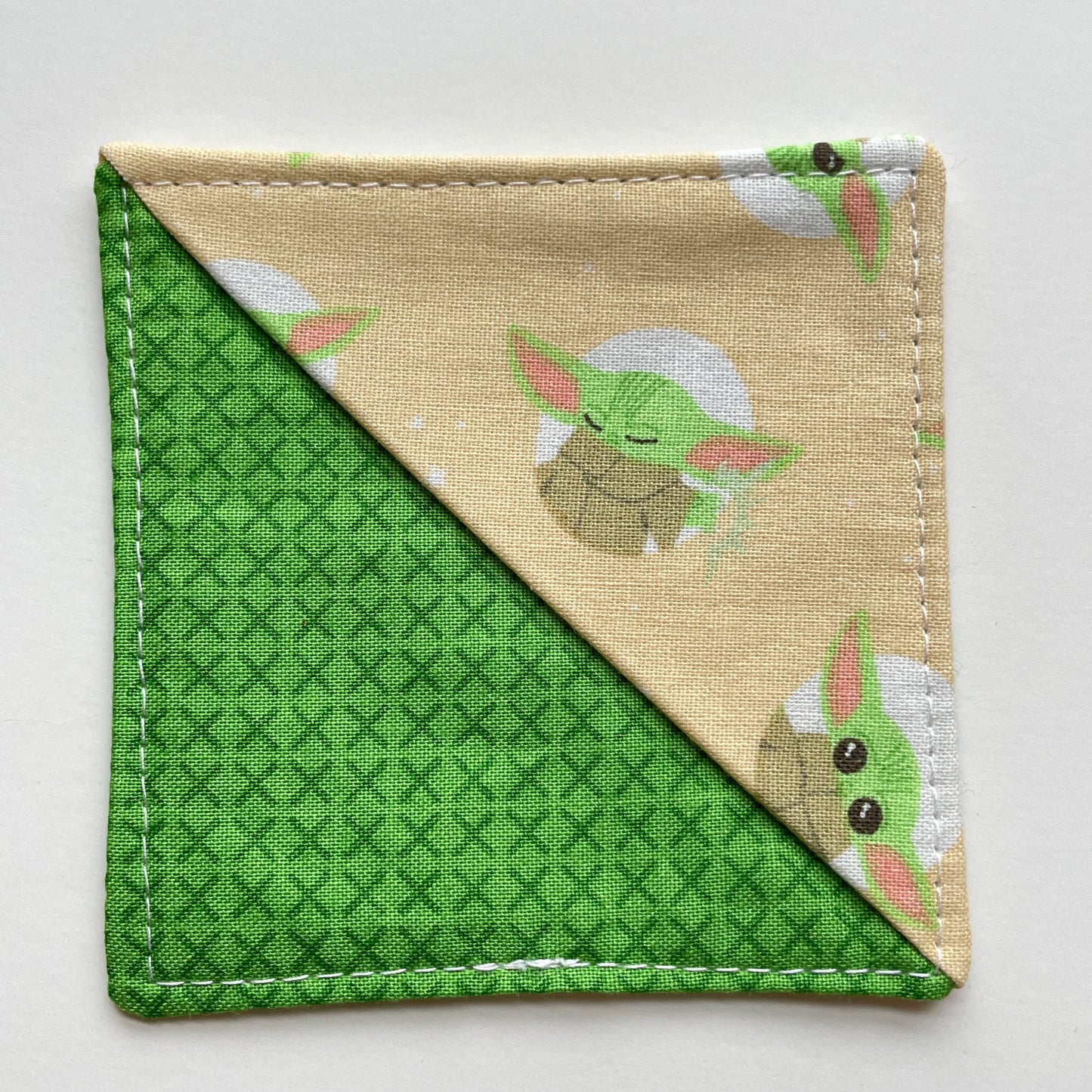 fabric corner bookmark - the baby