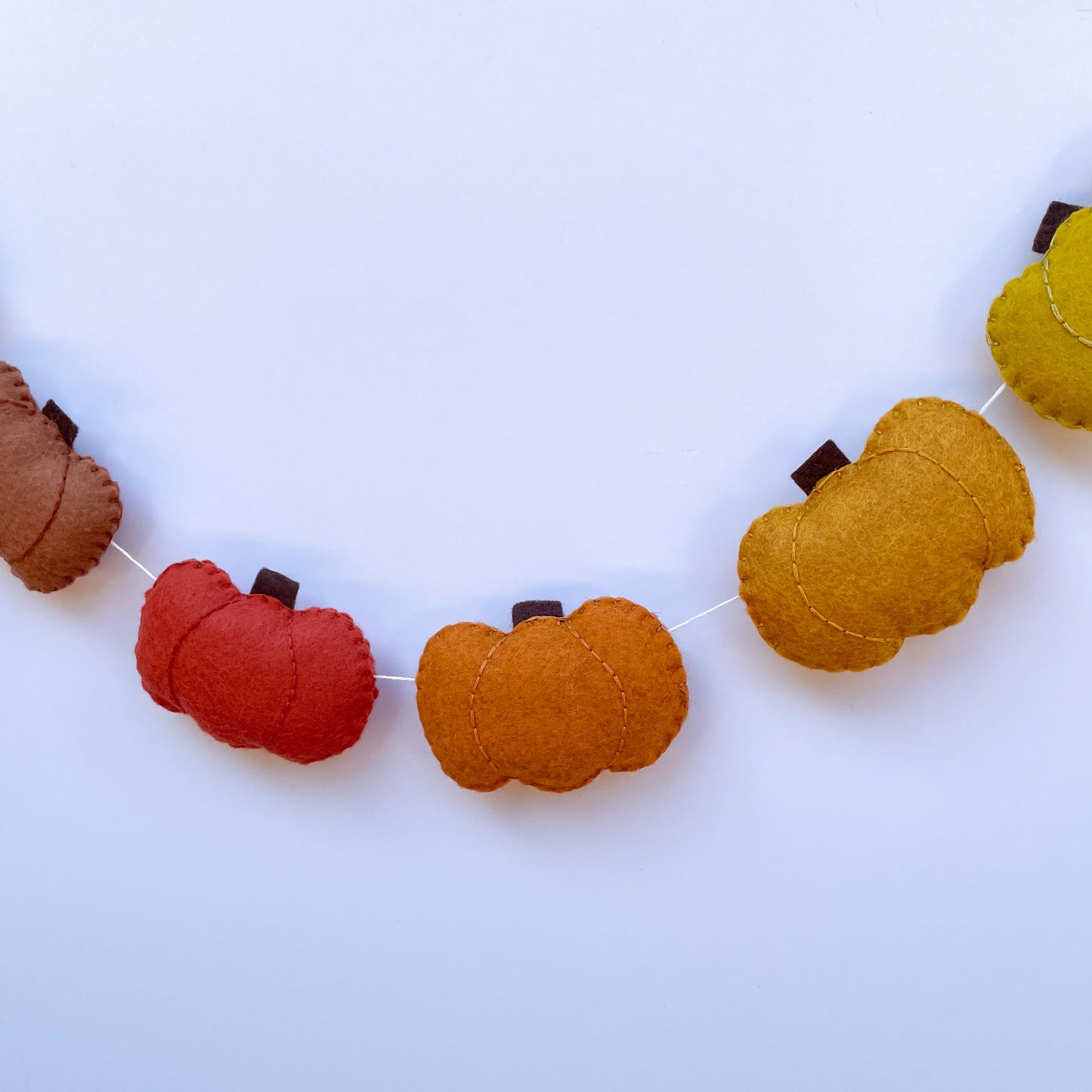 fall inspired pumpkin garland