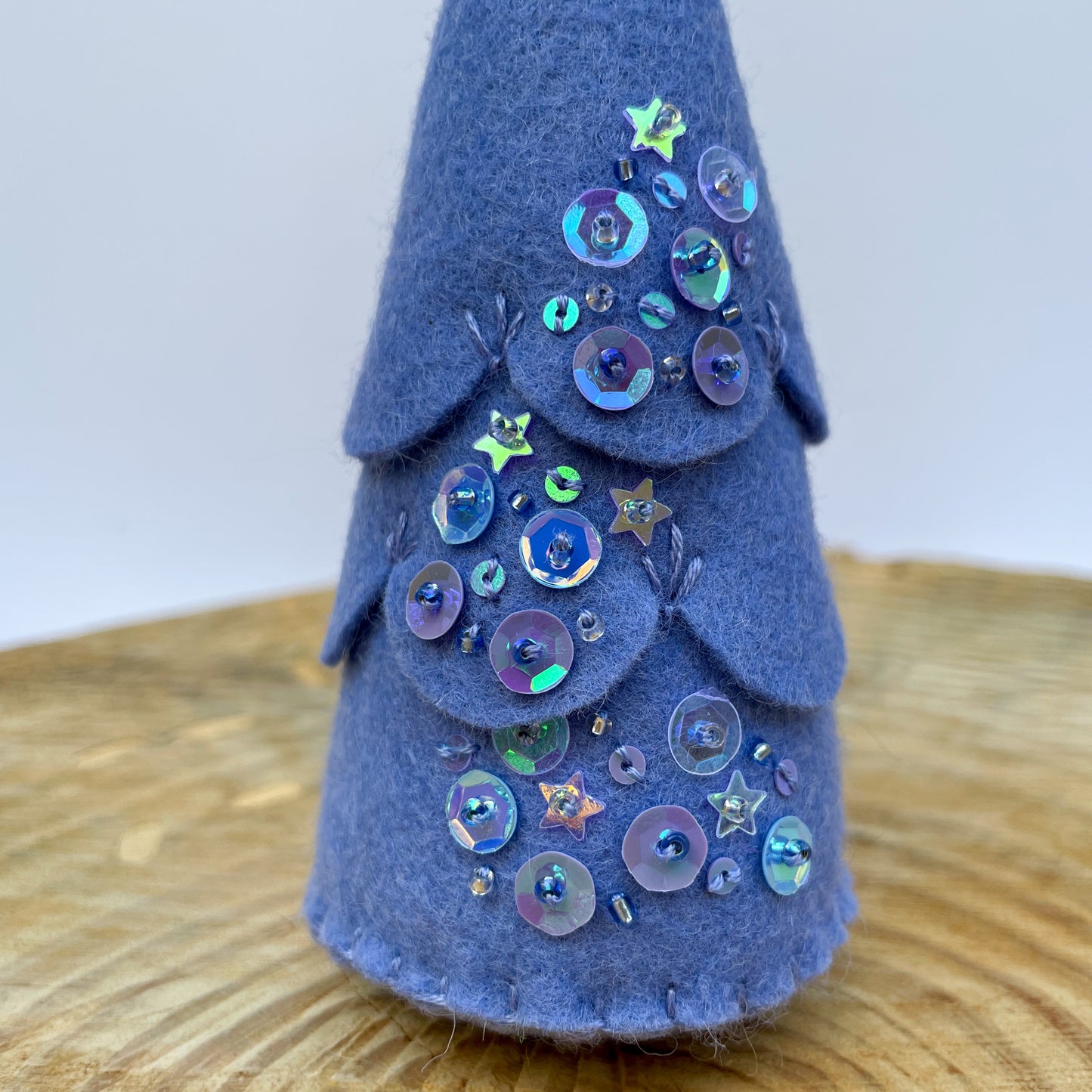 Periwinkle felt sparkle tree